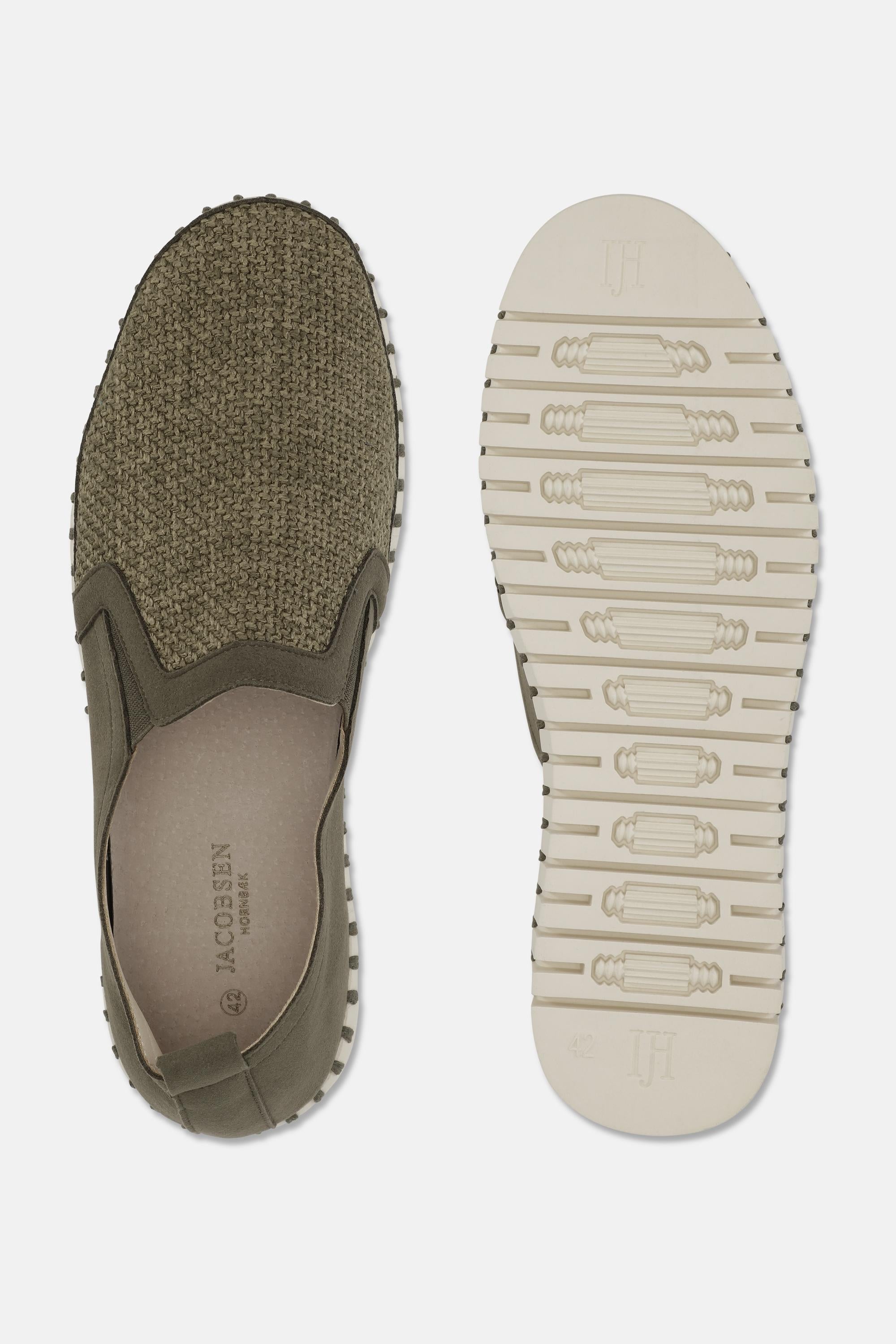 Komfortable Herresko - Deep Olive Pearled Ivory